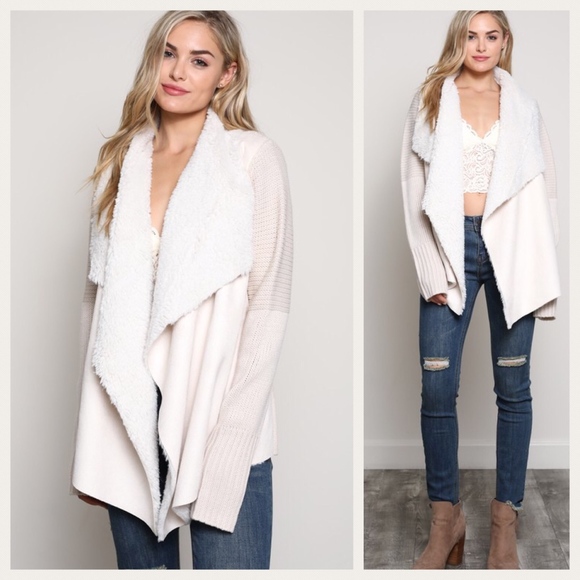 Last Gray Size Small!!!!! Drape Suede Cardigan - Picture 3 of 3